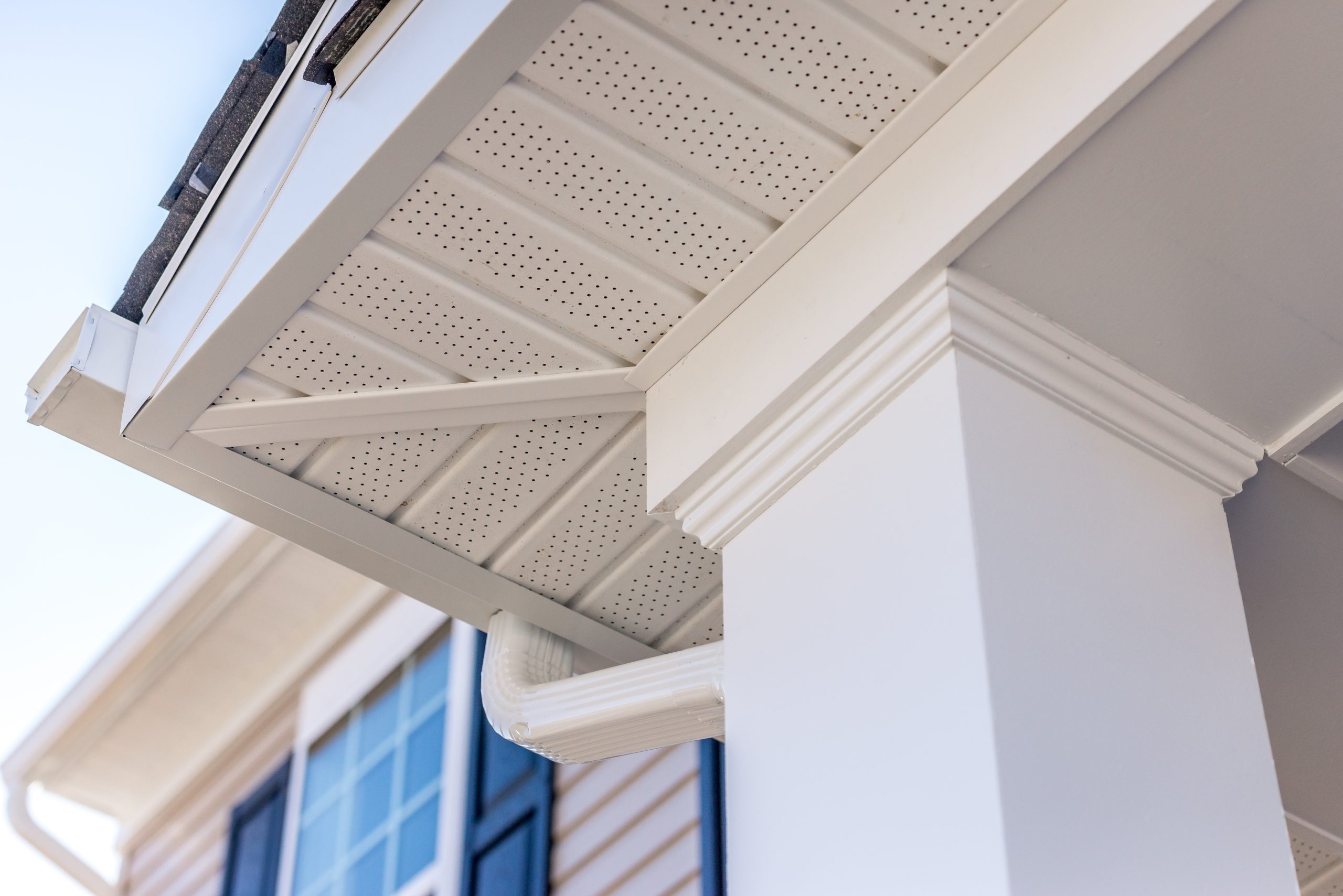 white Soffit repair near me addressing ventialtion